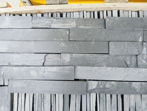 Плитка чёрная из натурального камня фасадная 30 см * 5 см, толщина 7 мм -30 мм купить в Чехову