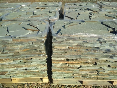 Плитняк златолит зелёный для цоколя, отмостки купить в Чехову