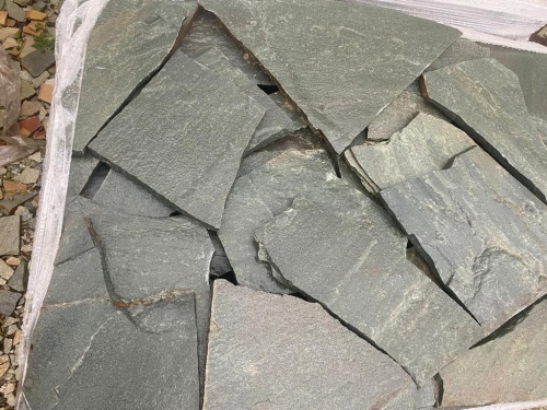 Плитняк златолит зелёный для цоколя, отмостки купить в Чехову