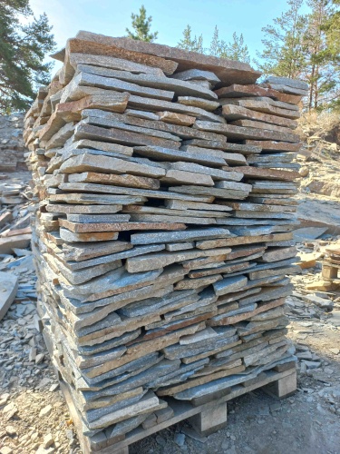 Плитняк златолит серебристый для фасада купить в Чехову