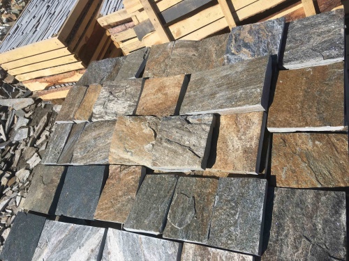 Плитка пилёная златолит Уральский для цоколя, отмостки купить в Чехову