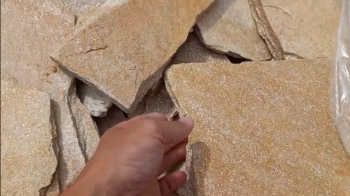 Плитняк златолит жёлтый золотистый для фасада 1,5-3см купить в Чехову