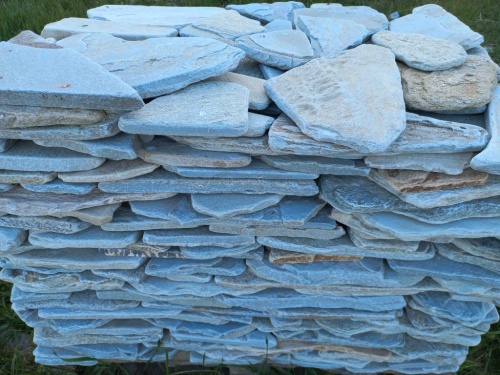 Плитняк златолит зелёный галтованный для цоколя купить в Чехову